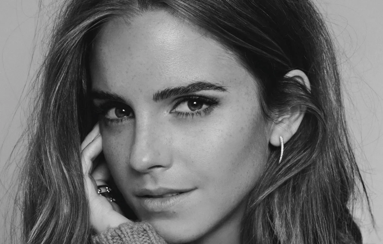 Фото обои улыбка, портрет, Emma Watson