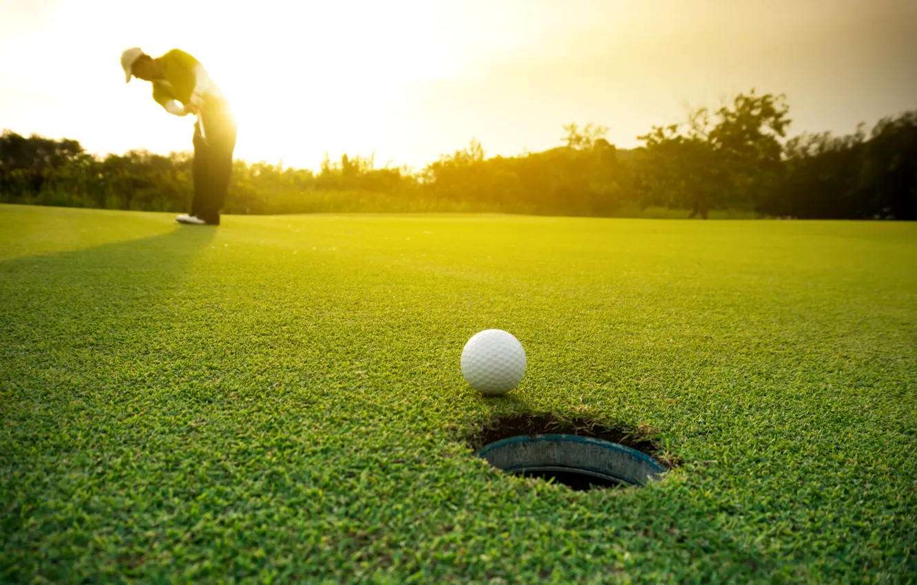 Фото обои grass, golf, ball