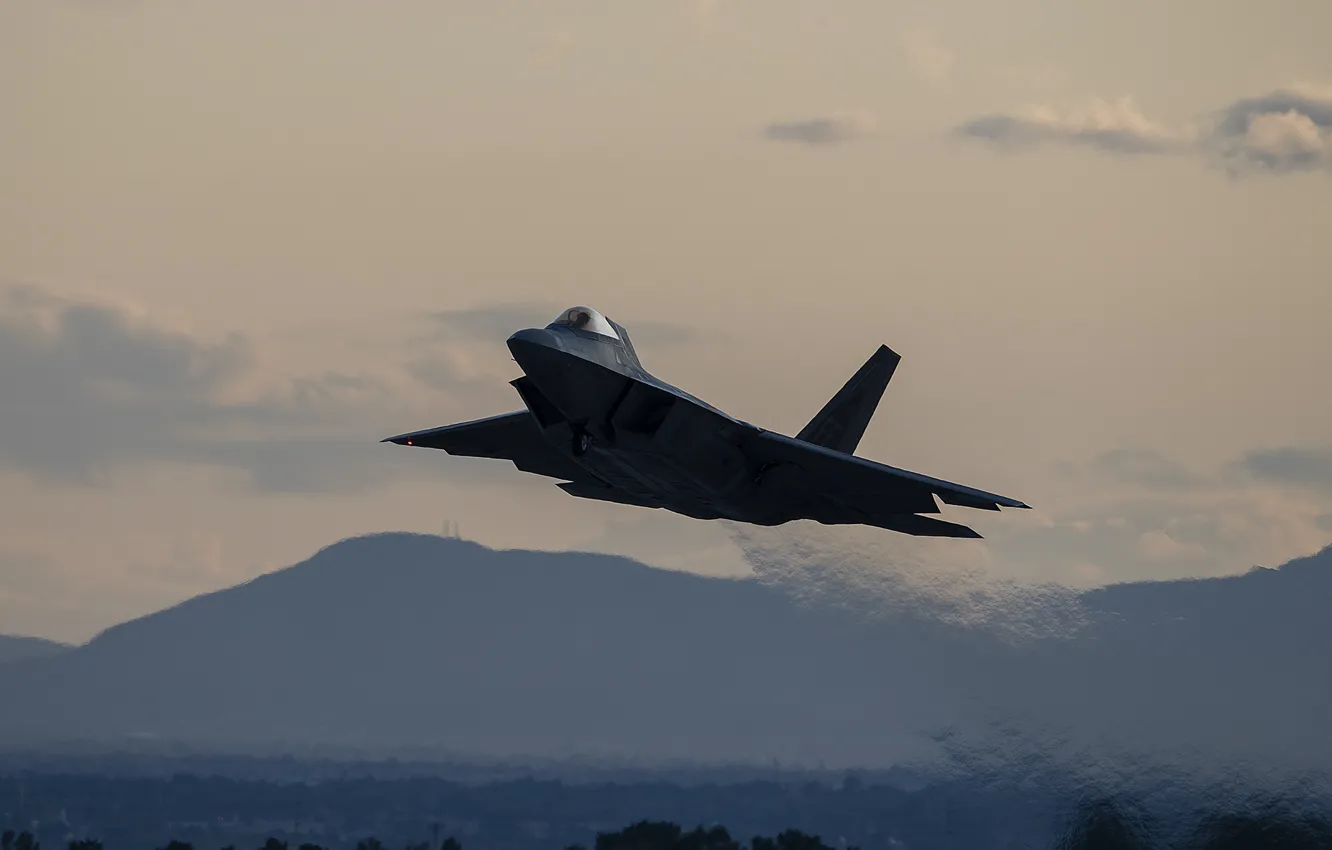 Фото обои ВВС США, многоцелевой истребитель пятого поколения, Lockheed/Boeing F-22 Raptor