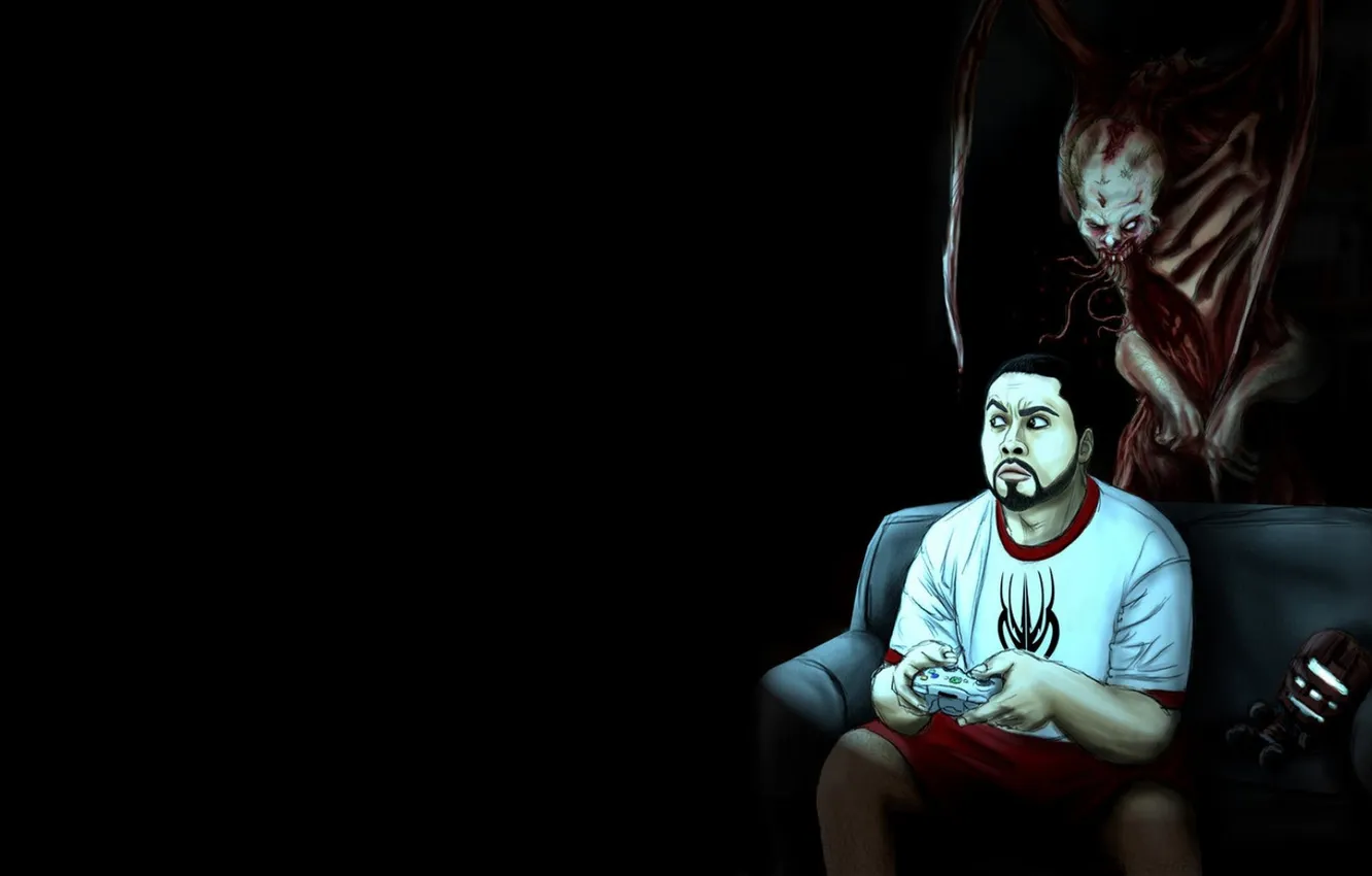 Фото обои игра, минимализм, ужас, horror, game, черный фон, Dead Space, minimalism