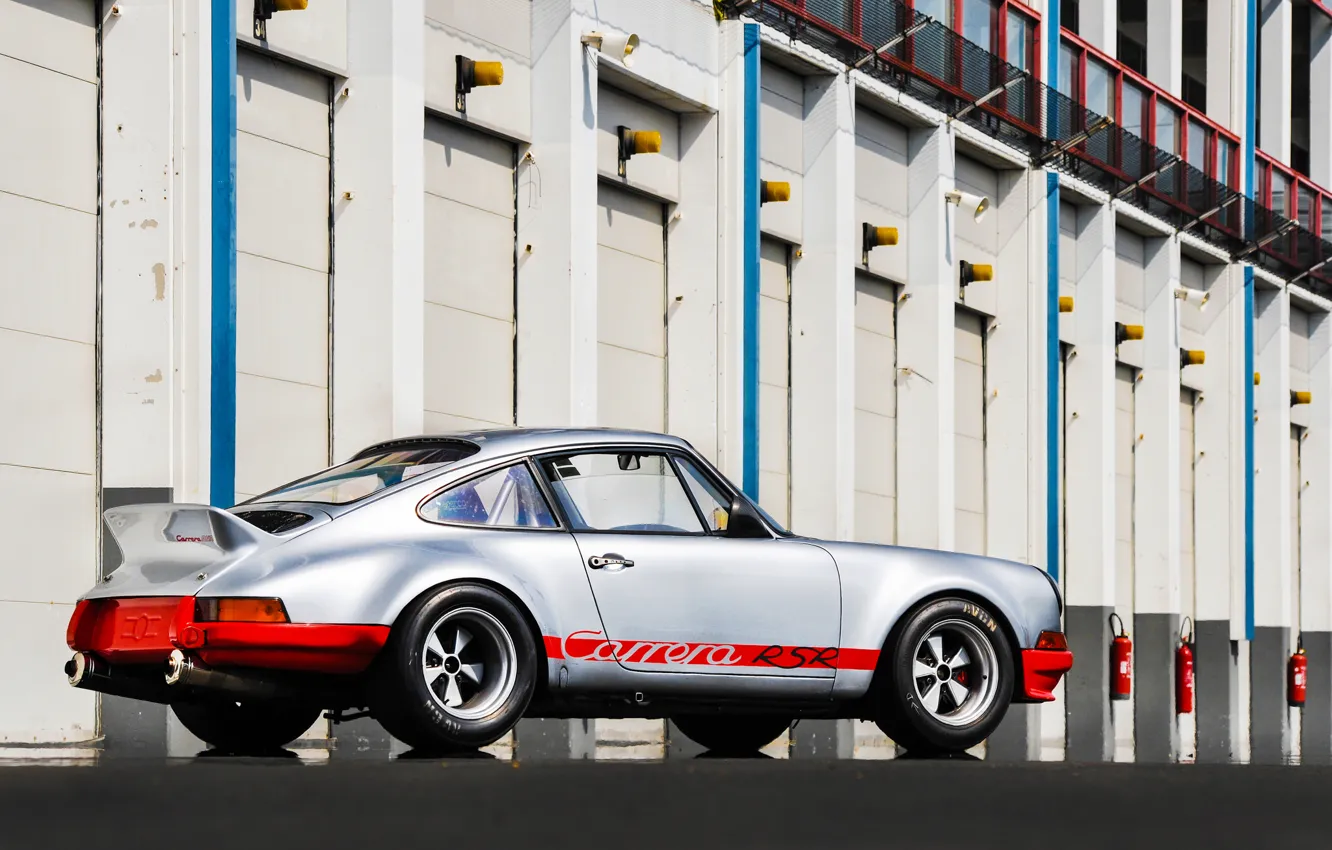 Фото обои красный, серебро, Porsche, silver, red, порше, rsr, carrera