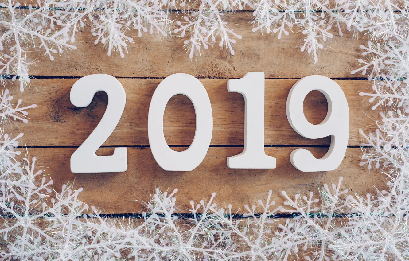Фото обои зима, снежинки, дерево, доски, Новый Год, new year, wood, winter