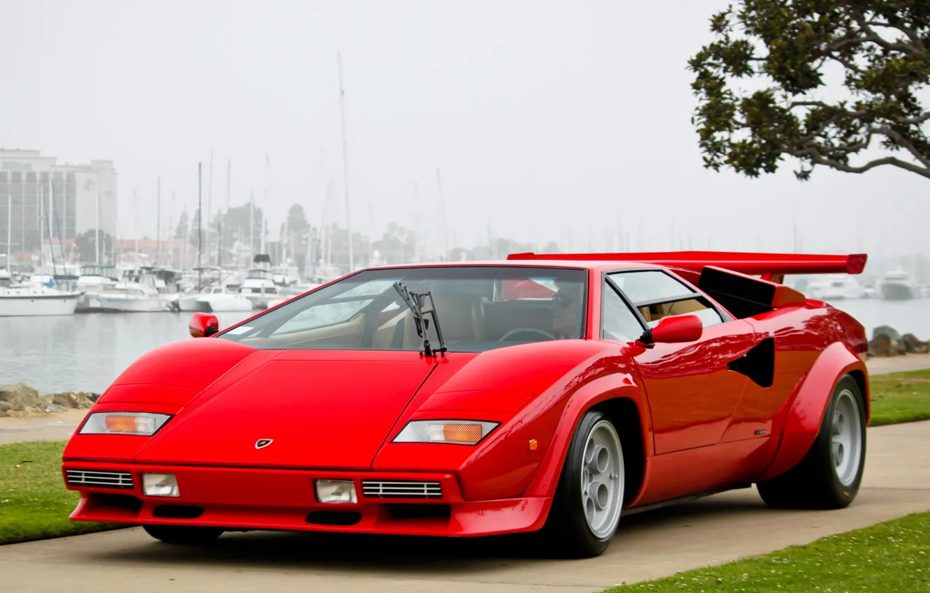 Фото обои Lamborghini Countach, Quattrovalvole, 1985–89, LP5000