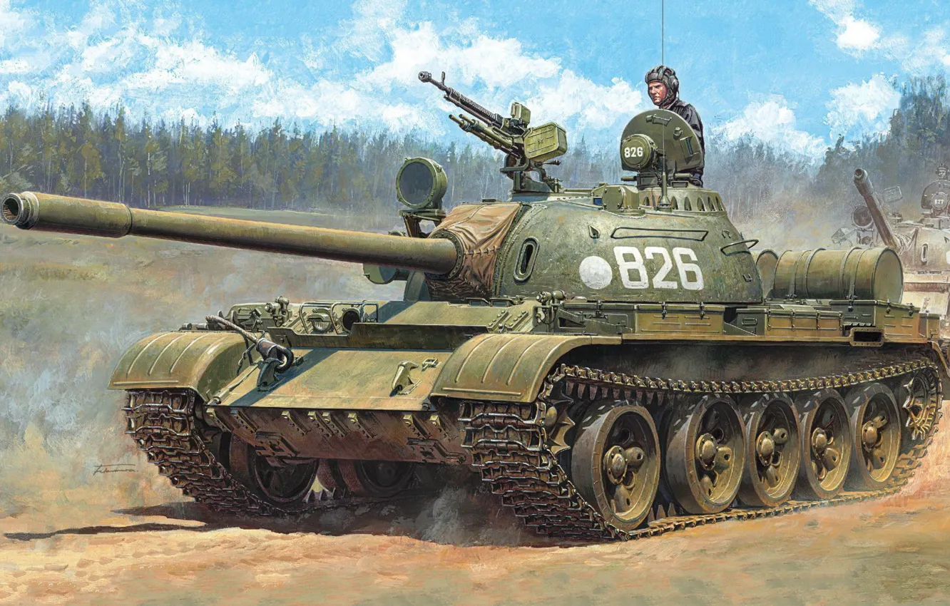 Фото обои СССР, ОБТ, Т-55, советский основной и средний танк, бронетанковые войска, советская армия, Russian Medium Tank
