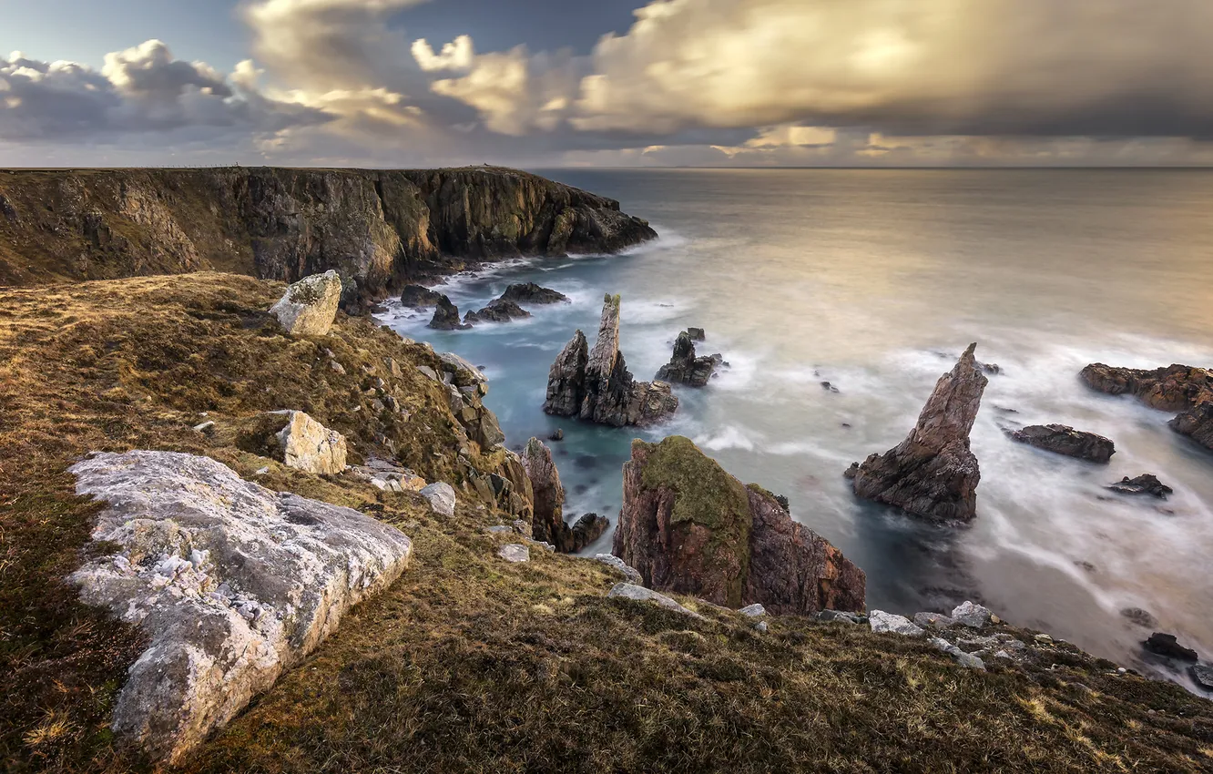 Фото обои Scotland, Isle of Lewis, Outer Hebrides, The Incredible Sea Stacks of Mangersta