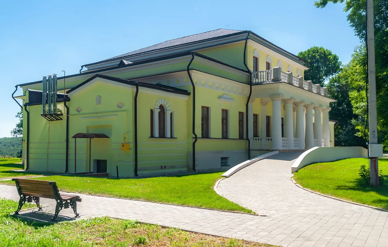 Фото обои лето, трава, деревья., Усадьба Мирковича