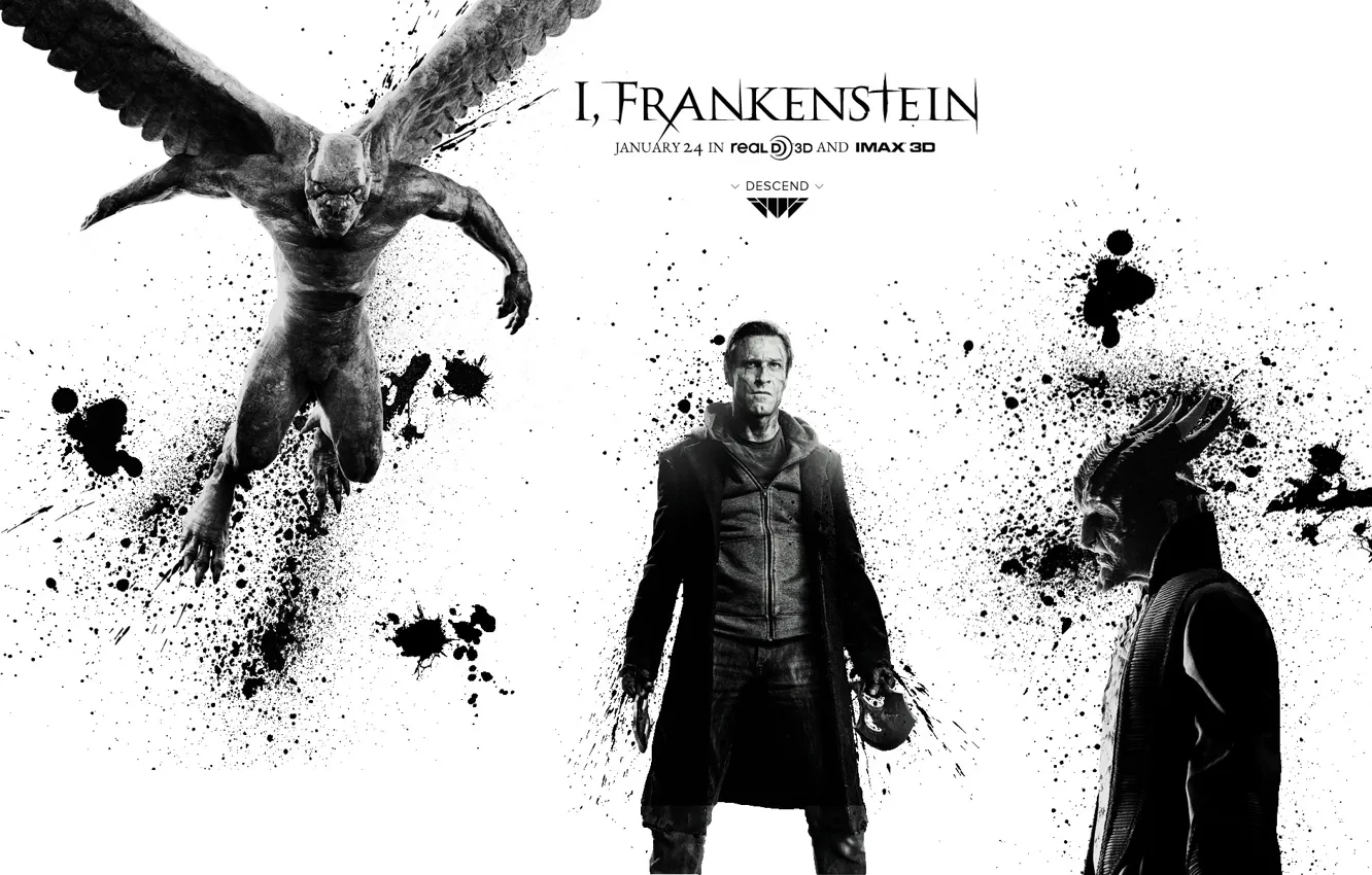 Фото обои Аарон Экхарт, Aaron Eckhart, Я Франкенштейн, I Frankenstein