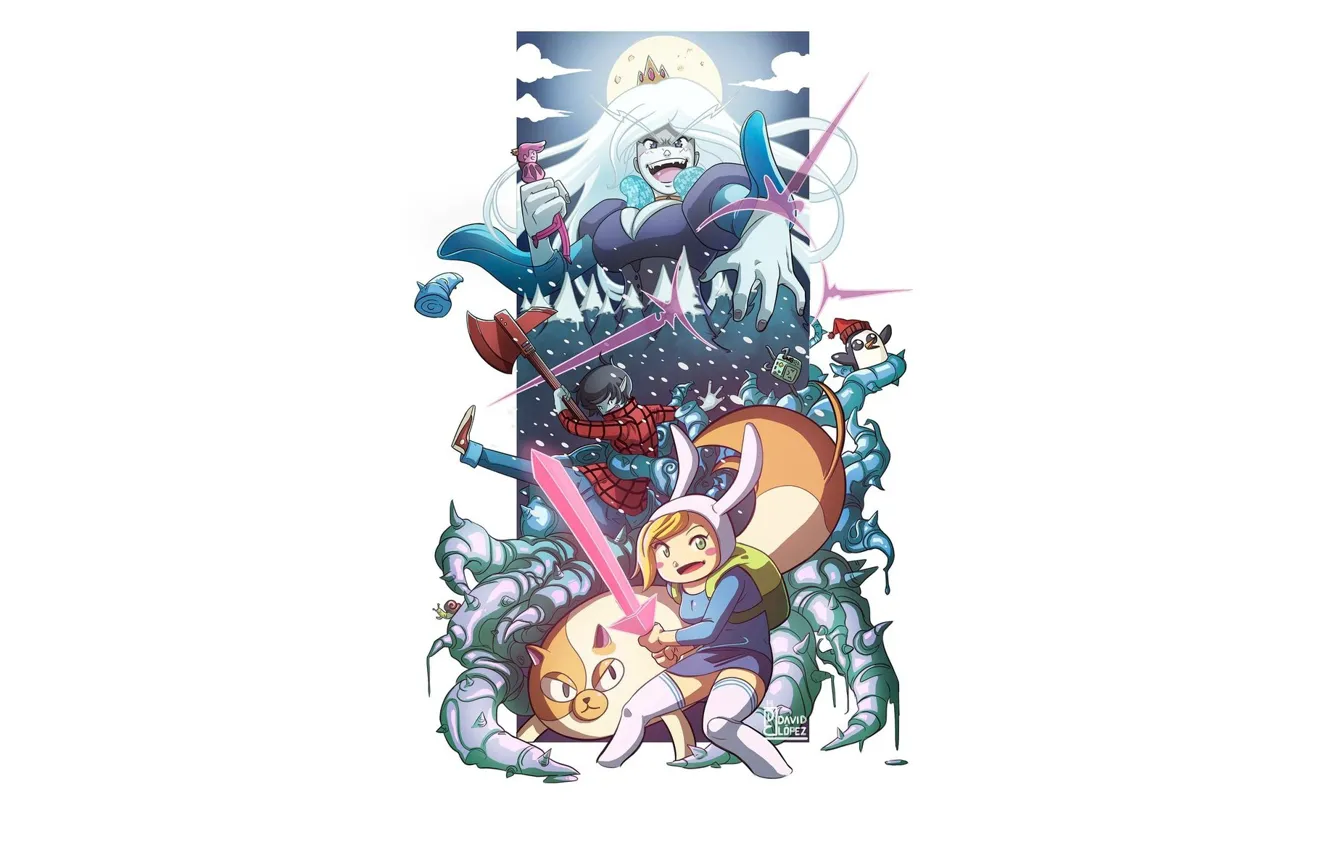 Фото обои Adventure Time, Время Приключений, Cartoon Network, Альтернативный мир