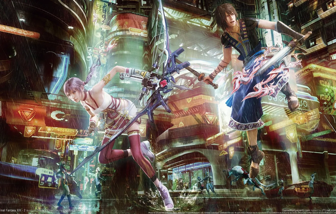 Фото обои бой, Final Fantasy, Последняя фантазия, Final Fantasy XIII-2, XIII-2