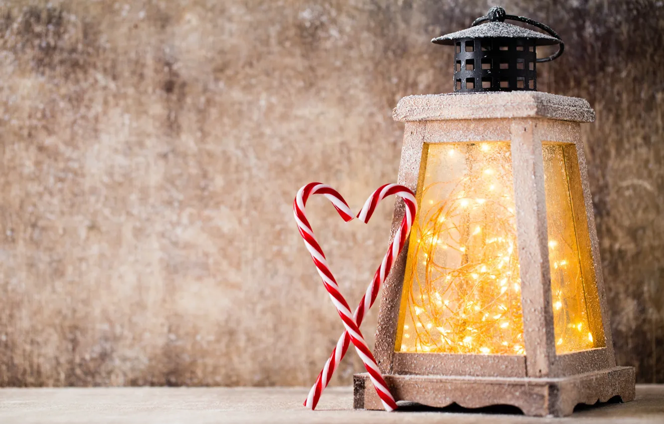 Фото обои Новый Год, Рождество, winter, snow, merry christmas, lantern