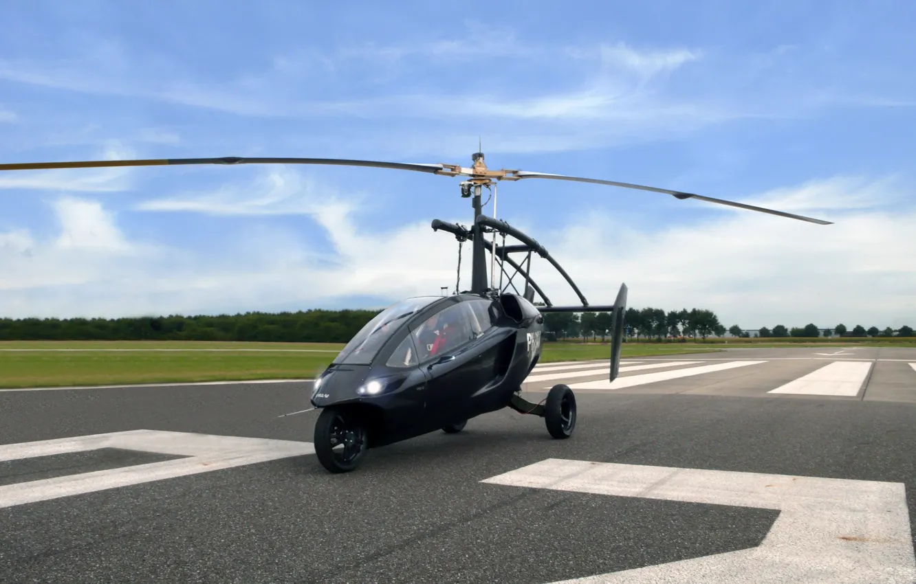 Фото обои sky, cloud, tecnology, kumo, flying car, Pal-v One, helicycle