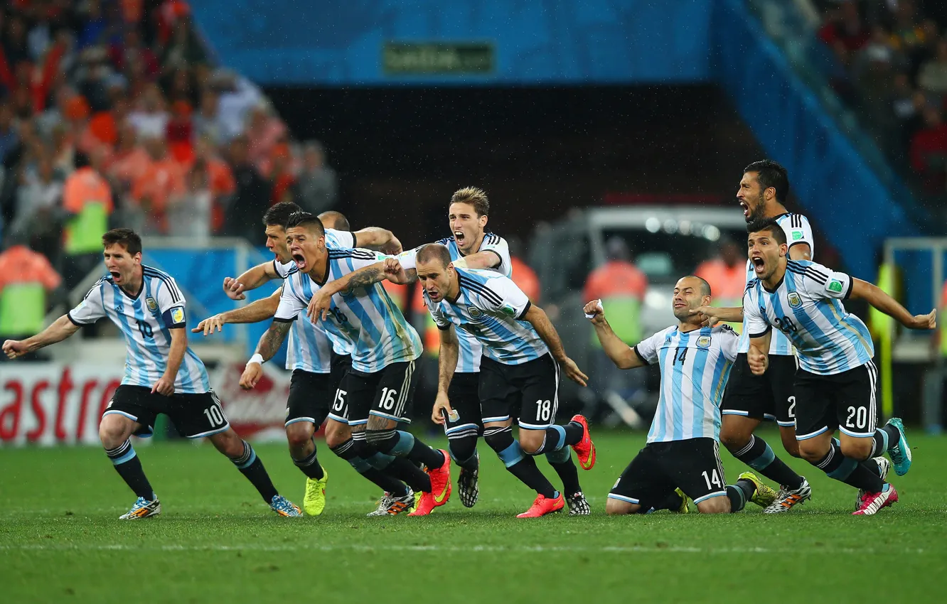 Фото обои Лионель Месси, Lionel Messi, Гонсало Игуаин, Хавьер Маскерано, Javier Mascherano, Selección de fútbol de Argentina, …