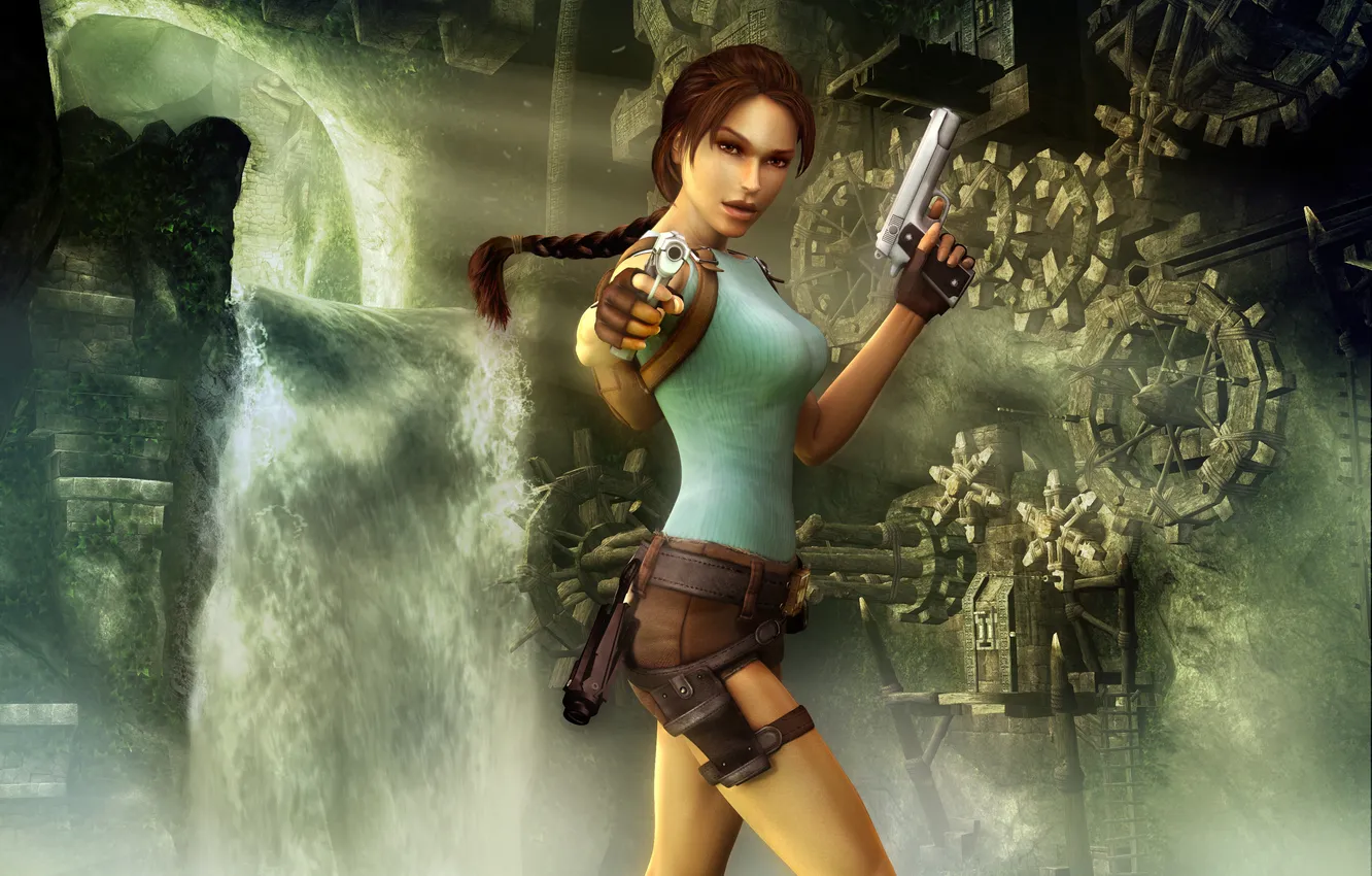 Фото обои игра, Tomb Raider, Лара Крофт, Anniversary