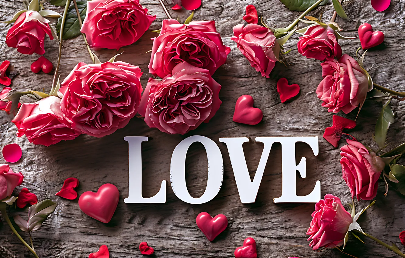 Фото обои любовь, цветы, романтика, сердце, розы, love, happy, День святого Валентина