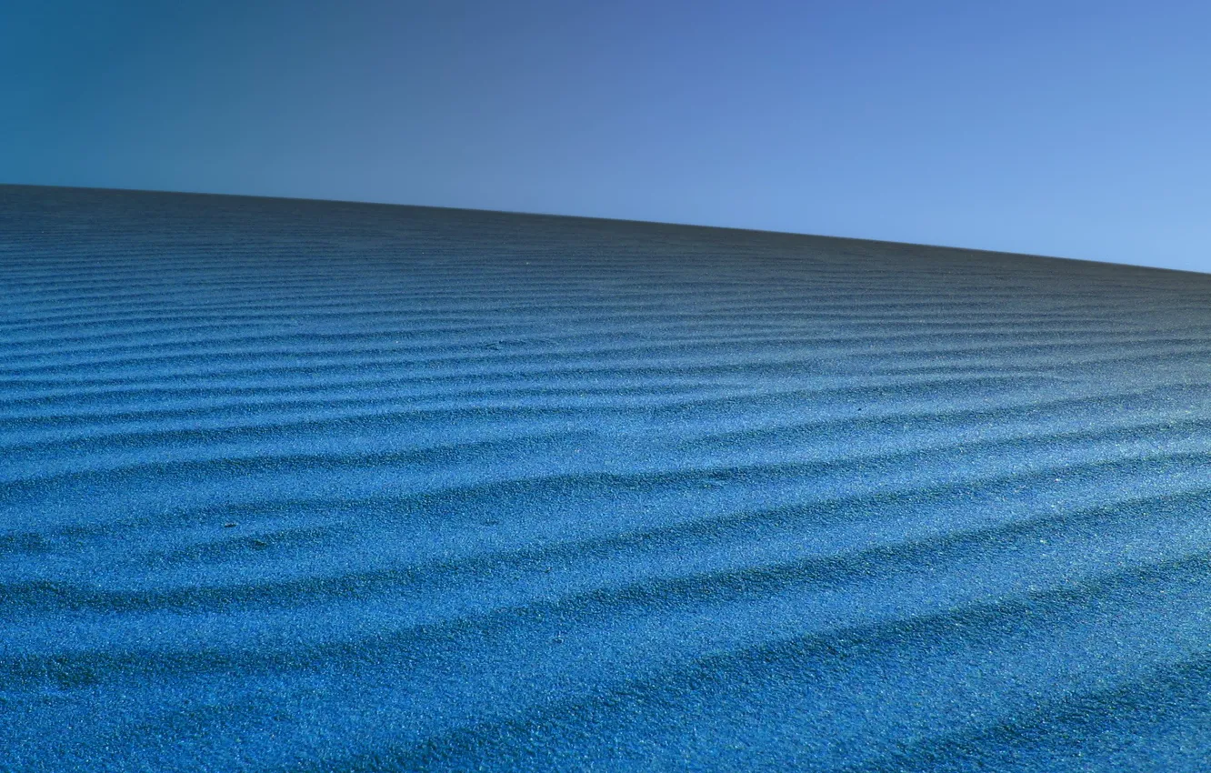 Фото обои песок, синий, бархан
