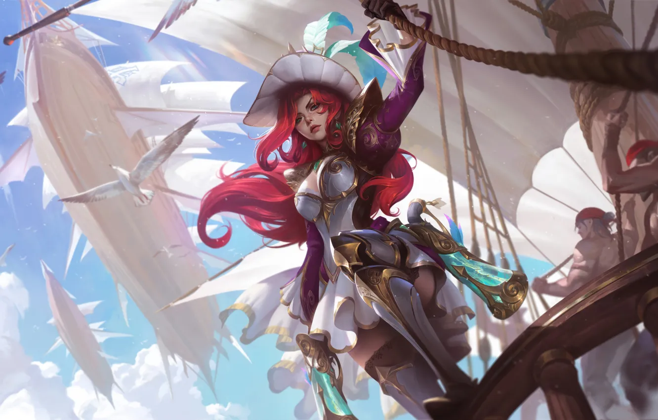 Фото обои Art, League of Legends, Skin, LoL, Miss Fortune, Battle Queen