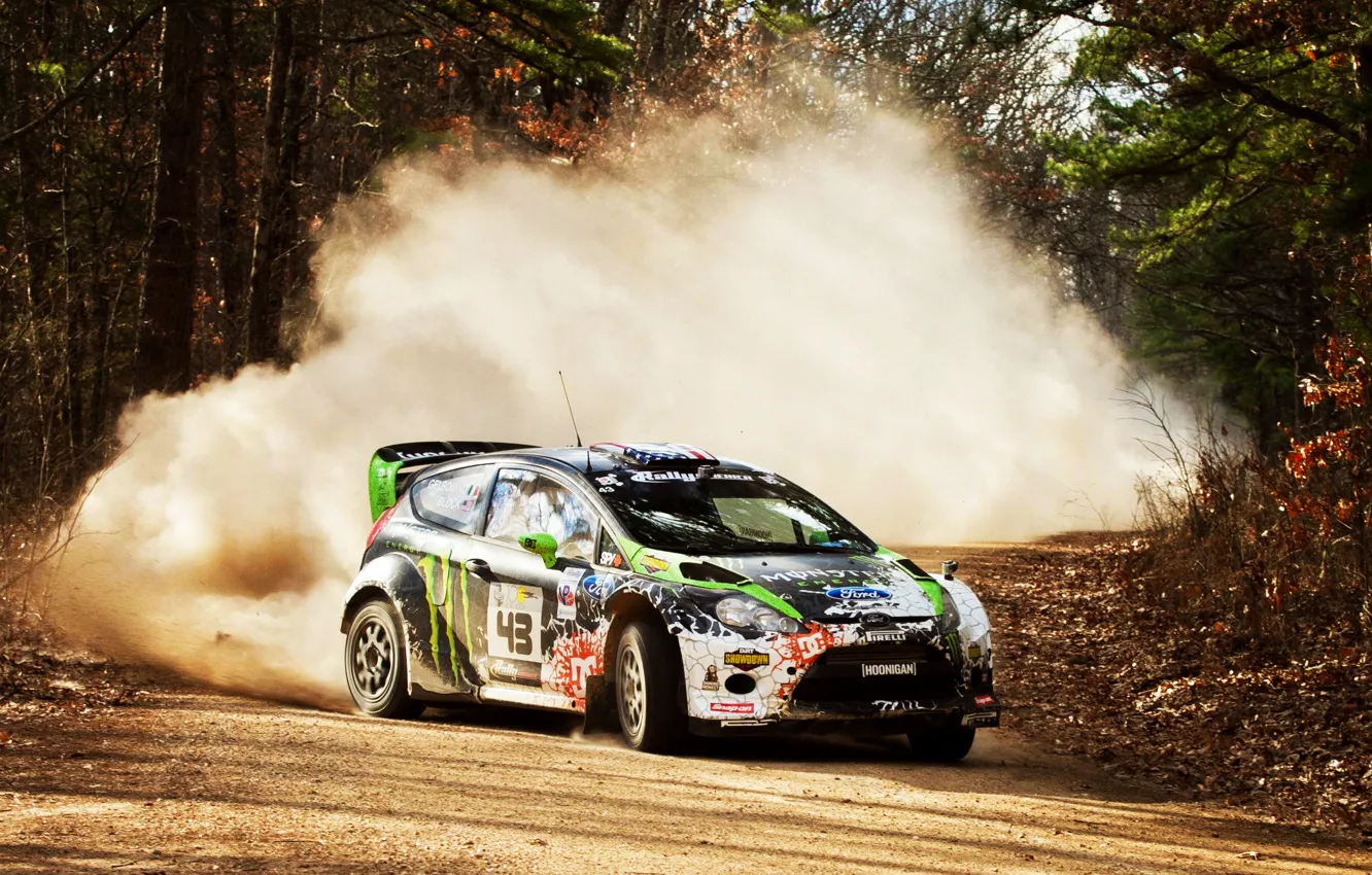 Фото обои Камни, Дрифт, 2012, Dirt, ралли, WRC, Showdown, Ford Fiesta