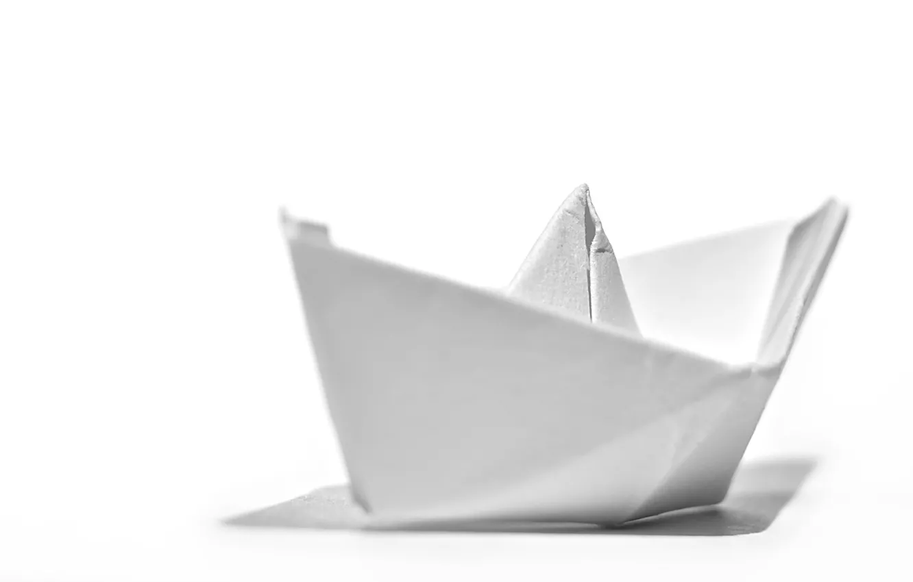 Фото обои бумага, кораблик, оригами