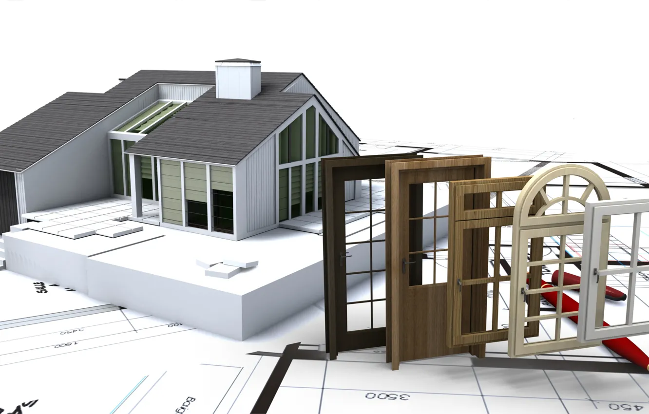 Фото обои architecture, construction, design. windows, openings