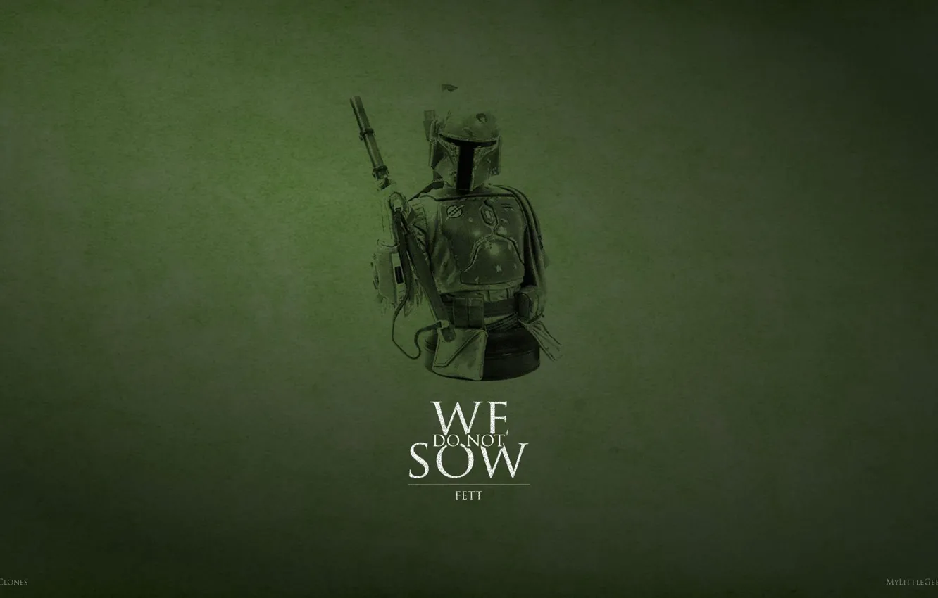 Фото обои Star Wars, Game of Thrones, Boba Fett, Game of Clones, We Do Not Sow