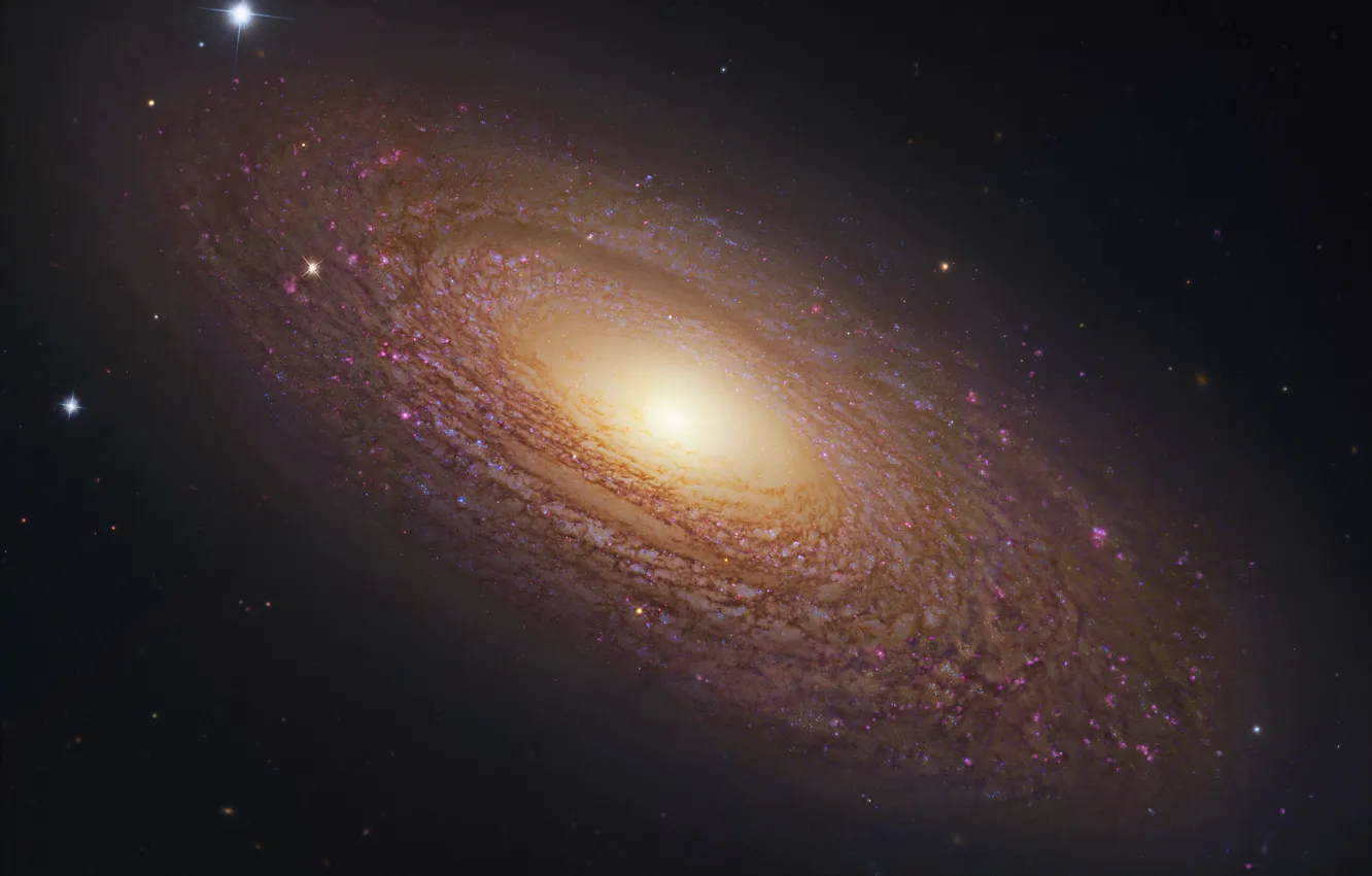 Фото обои космос, звезды, галактика, NGS 2841