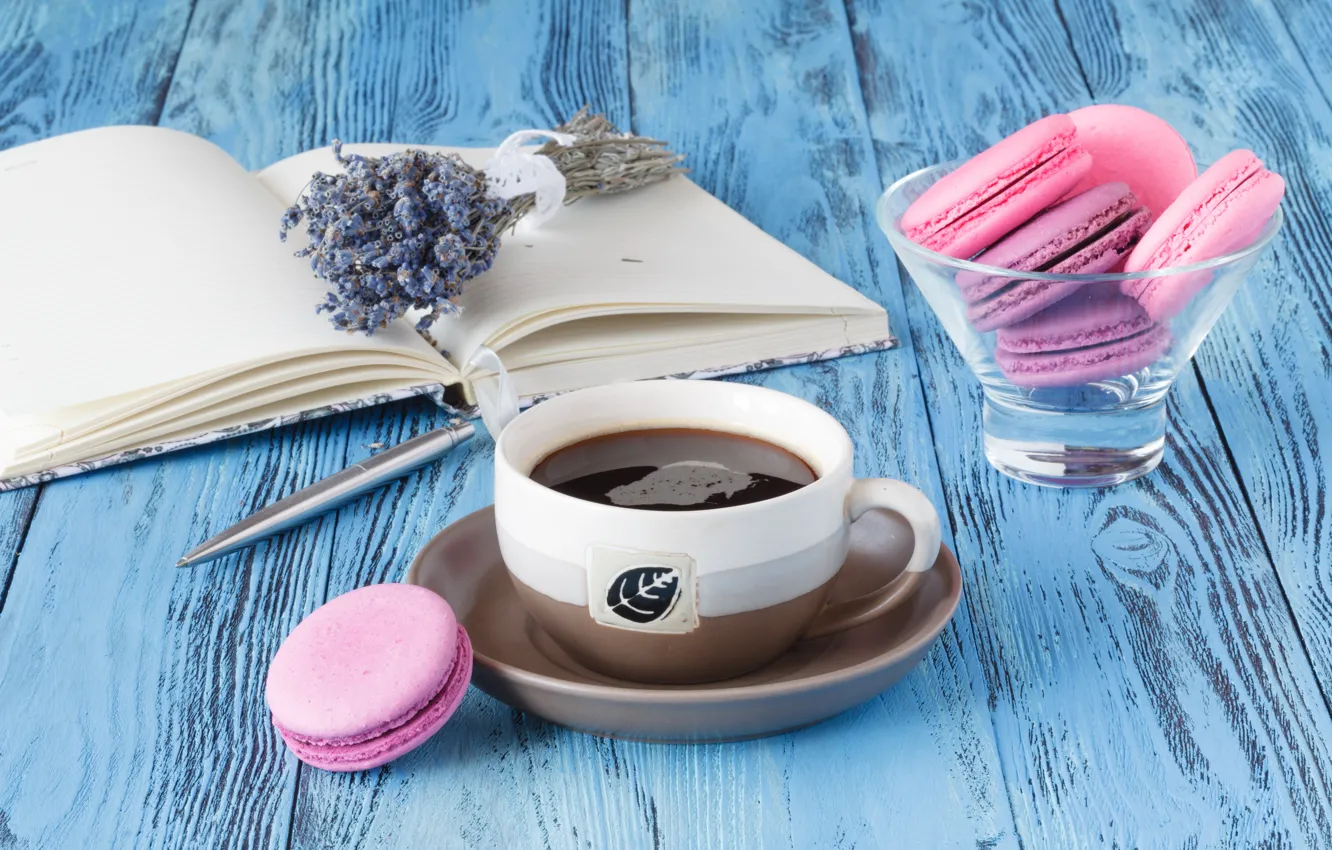 Фото обои кофе, печенье, ручка, чашка, блокнот, Andrey Cherkasov