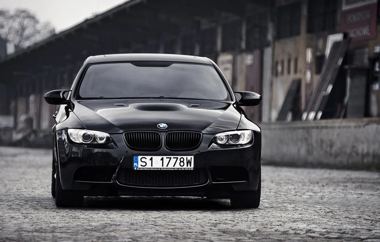 Фото обои бмв, BMW, черная, перед, black, E92