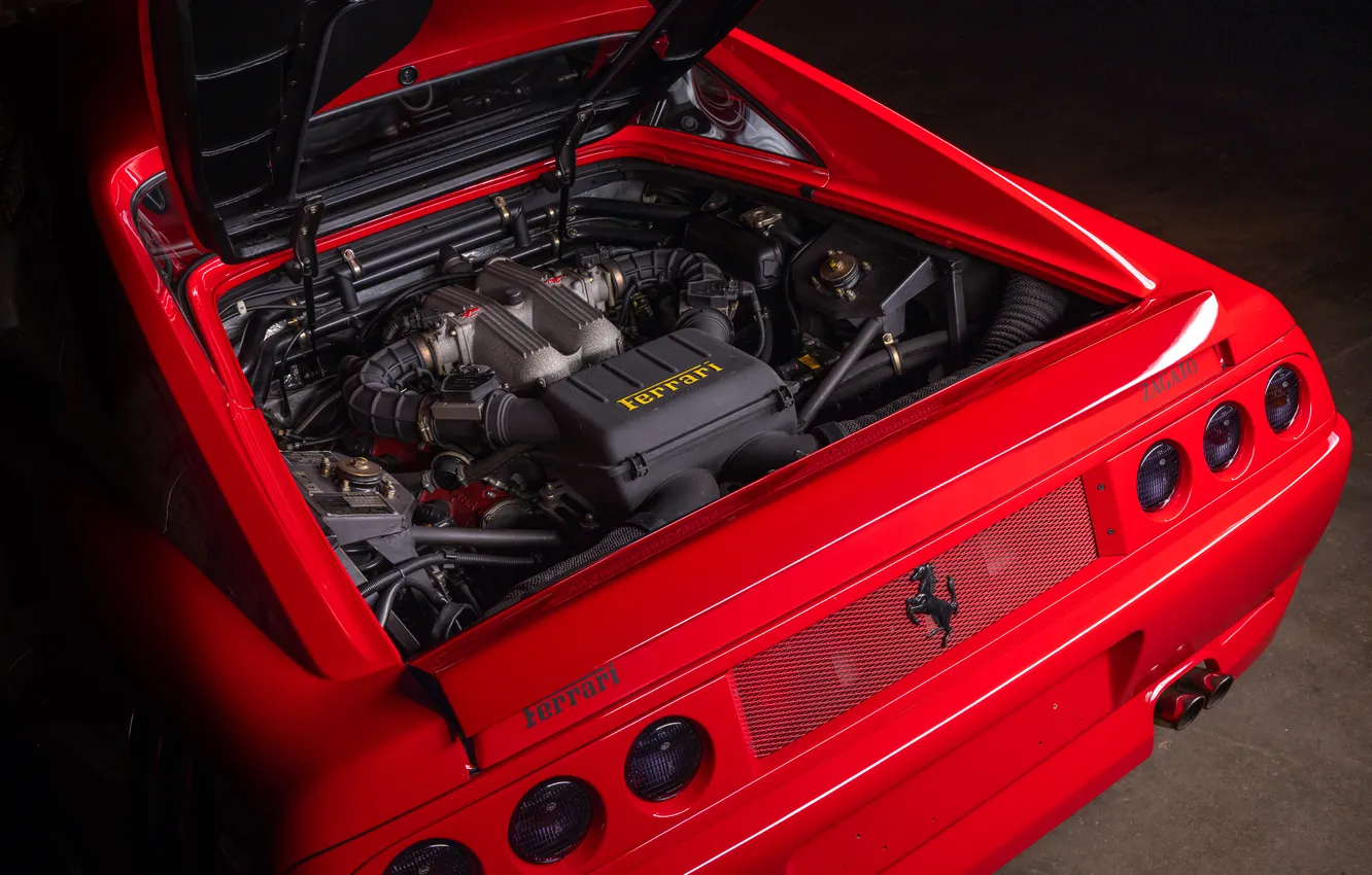 Фото обои Ferrari, суперкар, supercar, 1992, единственный экземпляр, под капотом, the only instance, Zagato Elaborazione