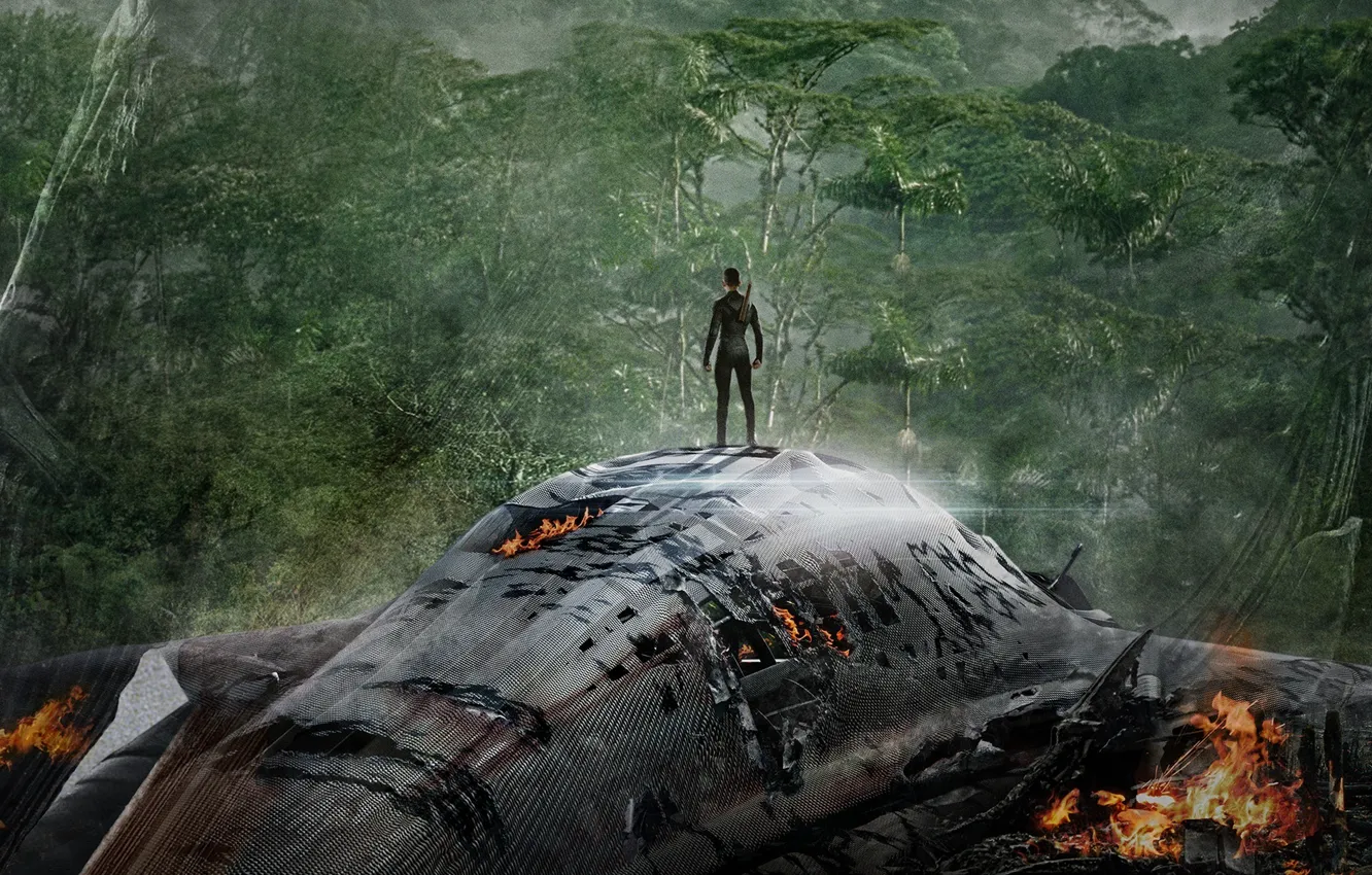 Фото обои лес, Земля, космический корабль, Will Smith, высадка, Уилл Смит, After Earth, После нашей эры