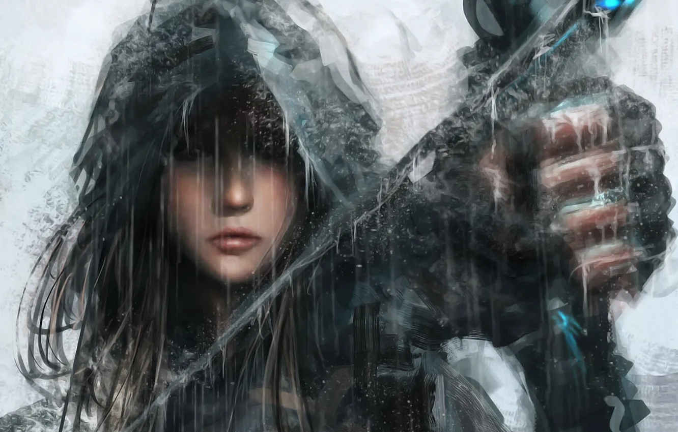 Фото обои девушка, фентези, воин, лук, арт, стрелы