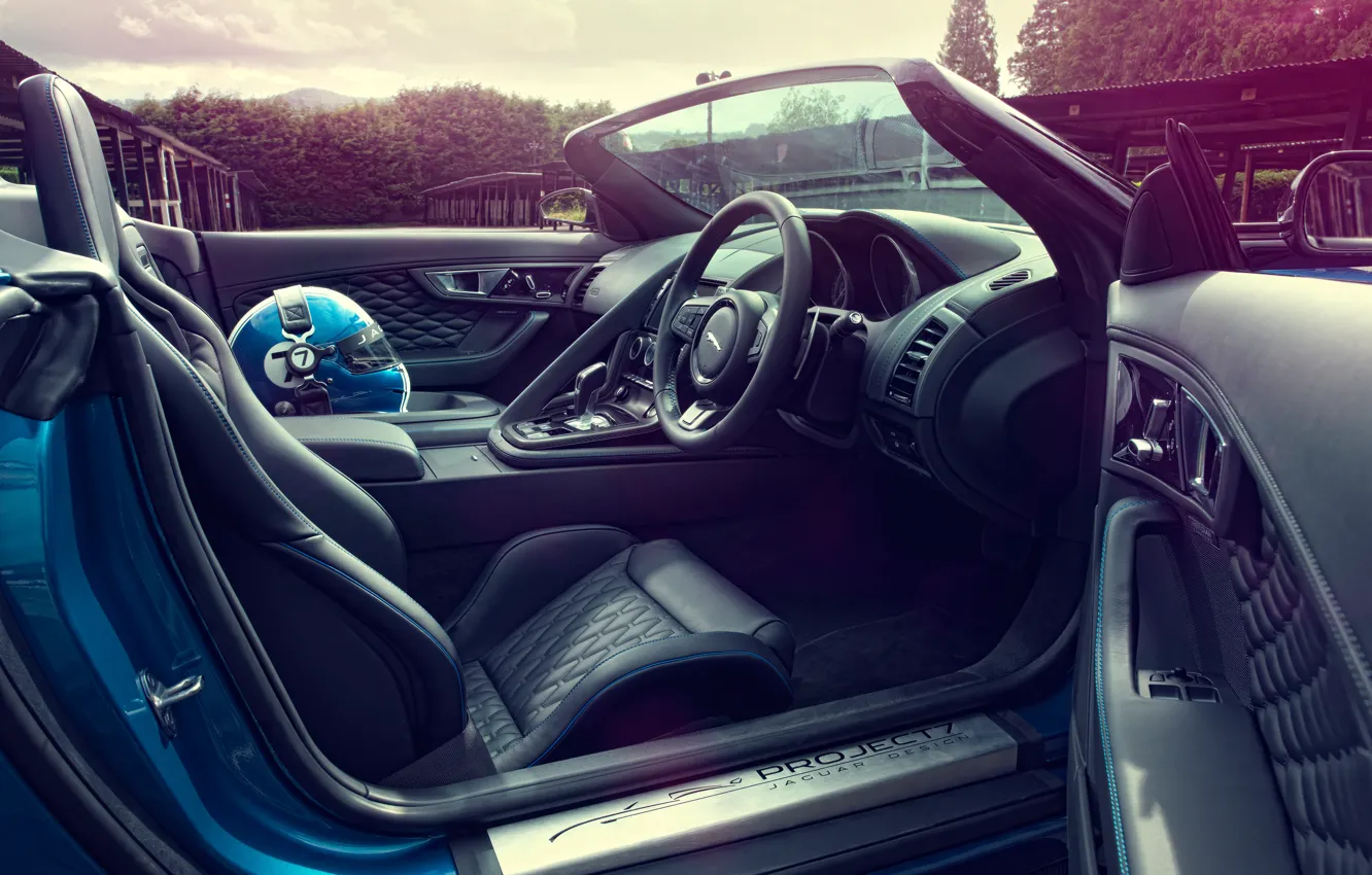 Фото обои авто, Concept, Jaguar, ягуар, шлем, сиденья, салон, Project 7