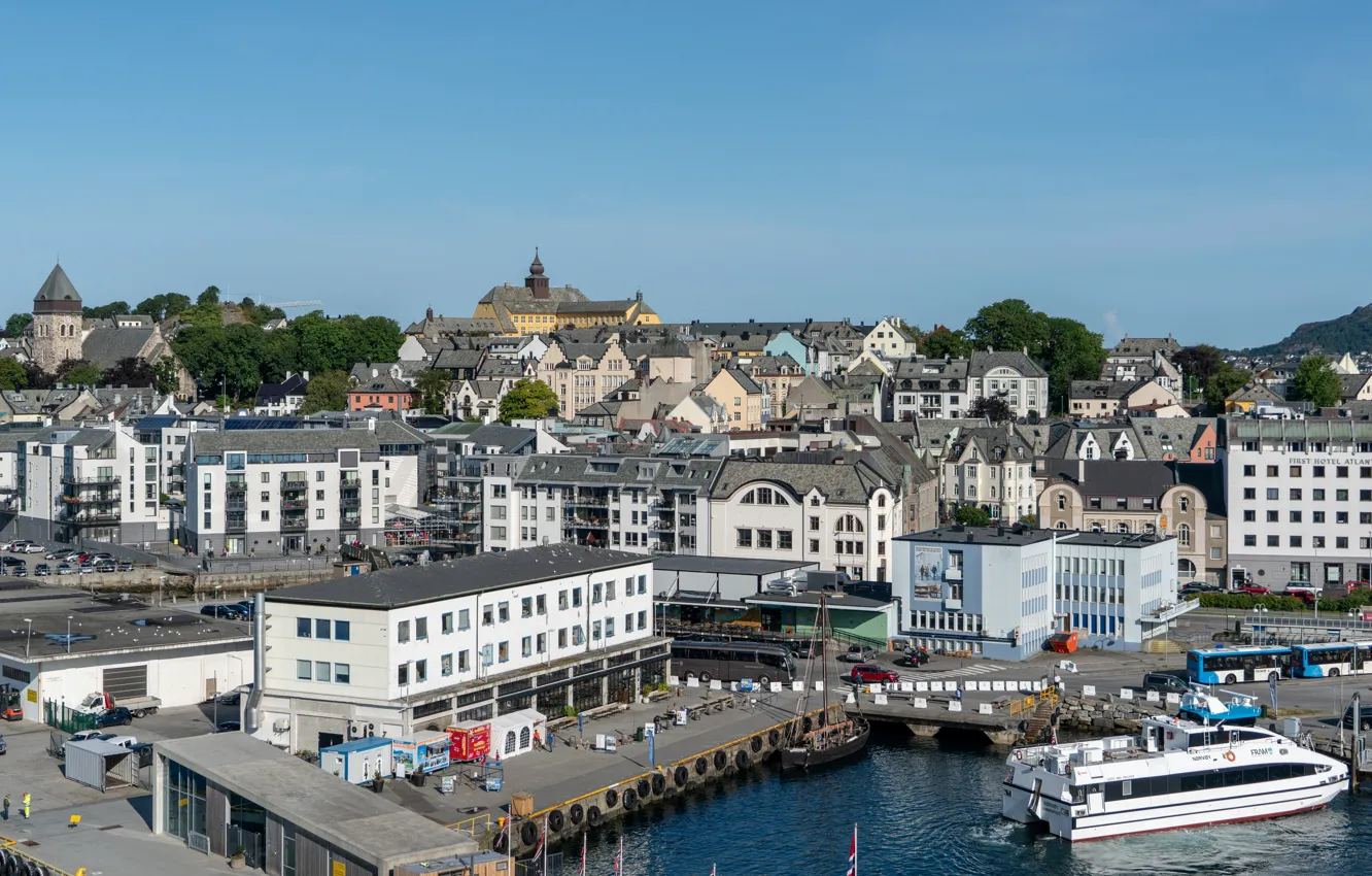 Фото обои здания, Норвегия, Alesund