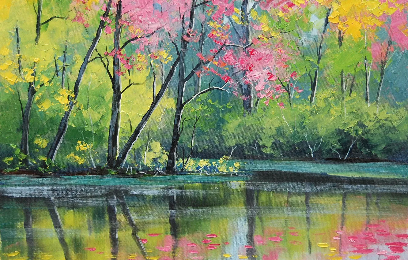 Фото обои АРТ, РИСУНОК, ARTSAUS, RIVER COLORS
