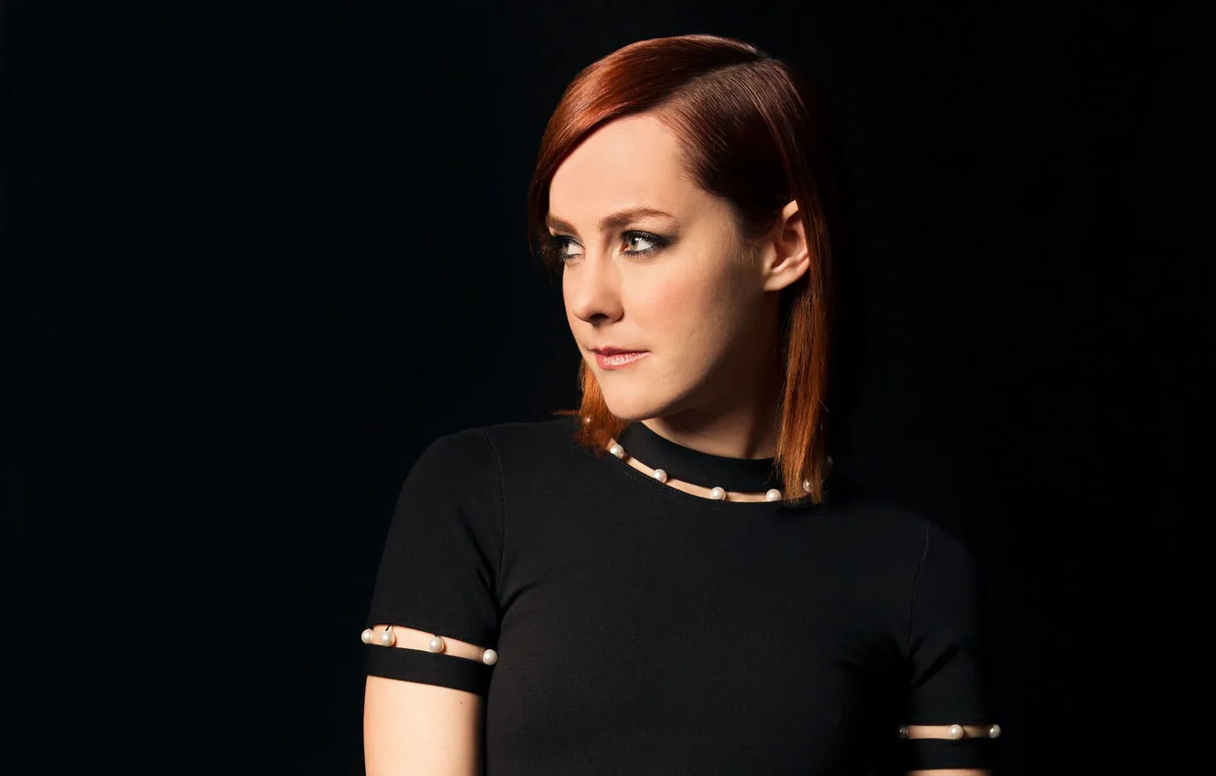 Фото обои актриса, фотограф, шатенка, черный фон, 2015, Jena Malone, Джена Мэлоун, Jeff Vespa