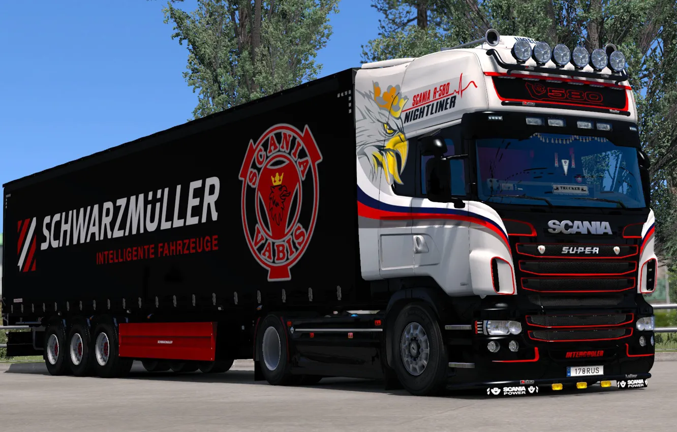 Фото обои игра, грузовик, Euro Truck Simulator 2, SCS Software, SCANIA R-580
