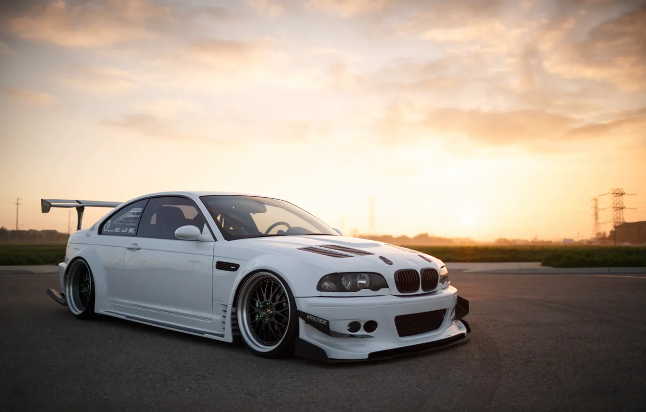 Фото обои BMW, E46, low, stance, Work, Wide, Work VS-XX, BellyScraper