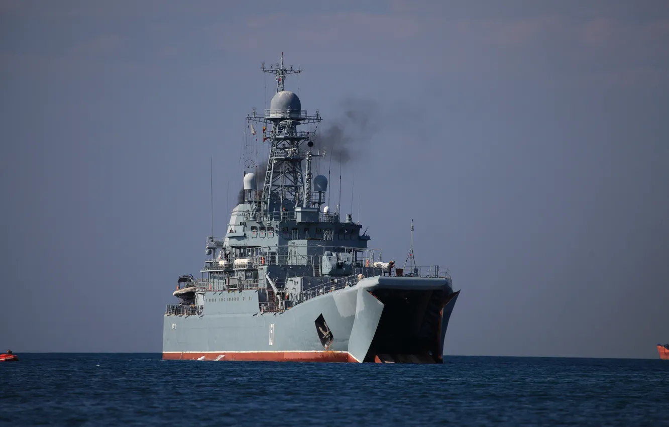 Фото обои море, черное, азов, десантный корабль