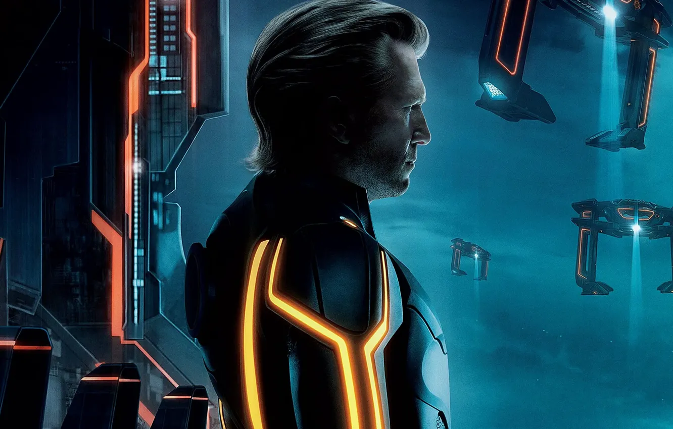 Фото обои профиль, Tron, Джефф Бриджес, Jeff Bridges, Трон: Наследие, Клу