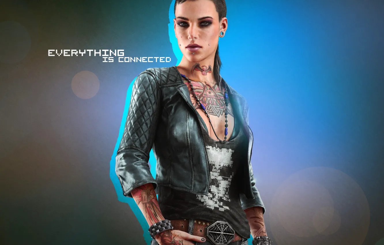 Фото обои Watch Dogs, Clara Lille, Everything is connected
