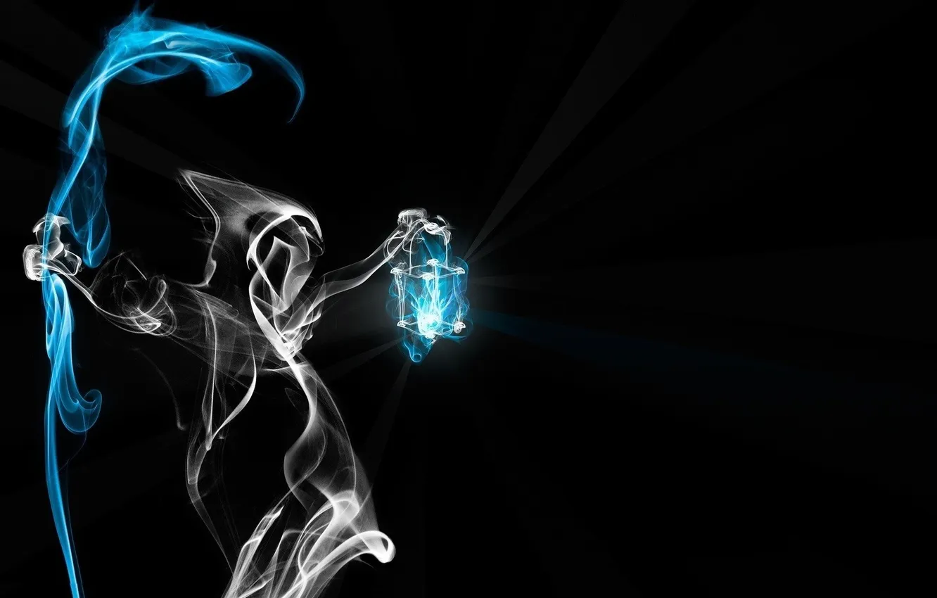 Фото обои light, smoke, death, artstation