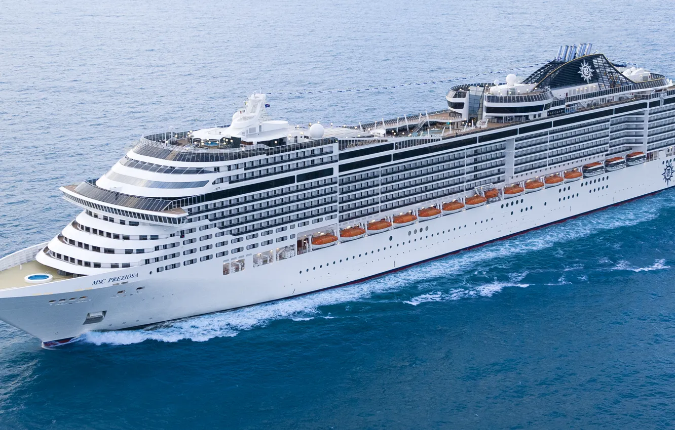 Фото обои sea, ocean, france, ship, 2013, travel, french, msc preziosa