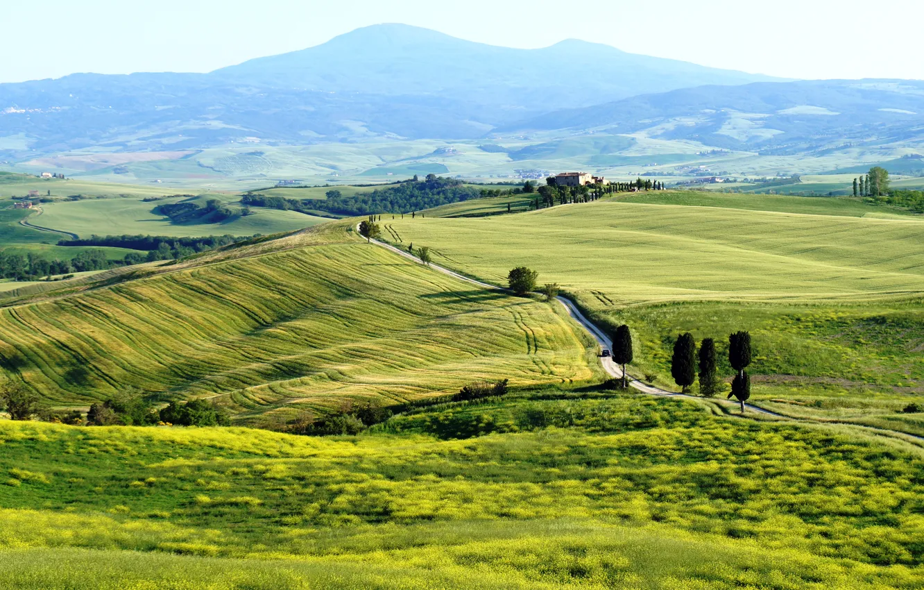 Фото обои Италия, Italy, Тоскана, Toscana, Пьенца, Pienza, Terrapille