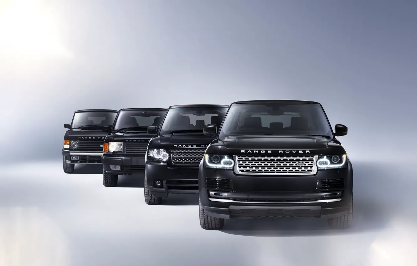 Фото обои Land Rover, Range Rover, Автомобиль, Чёрные, Автомобили, Ленд Ровер, Спереди, История