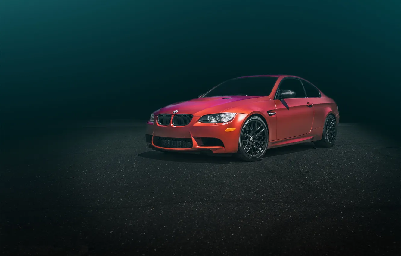 Фото обои BMW, red, front, E92