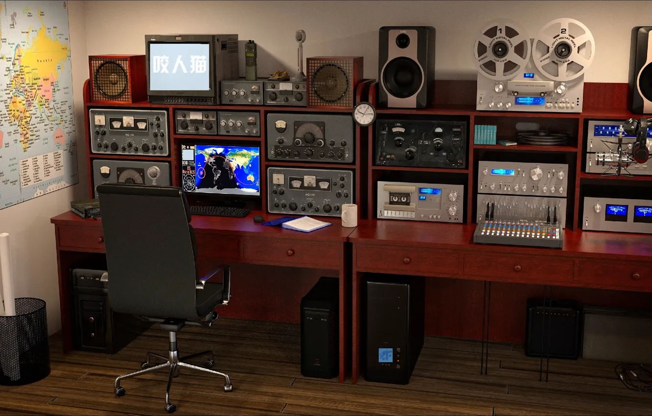 Фото обои информация, control, oops, room, interior, rendering, technology, other