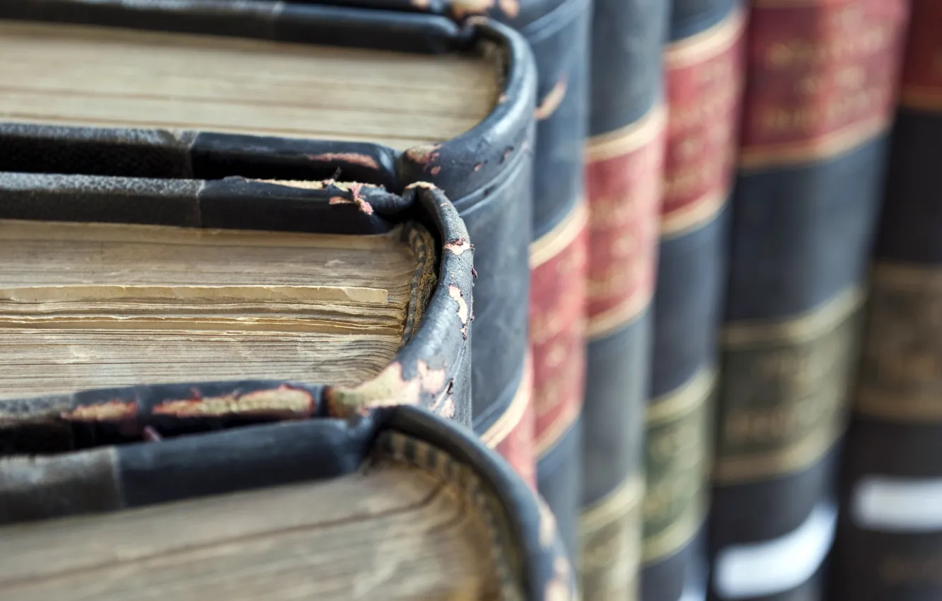 Фото обои Library, old books, hard tops