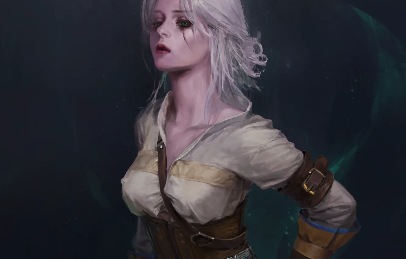 Фото обои взгляд, поза, арт, Ciri, Witcher 3: Wild Hunt, Cirilla