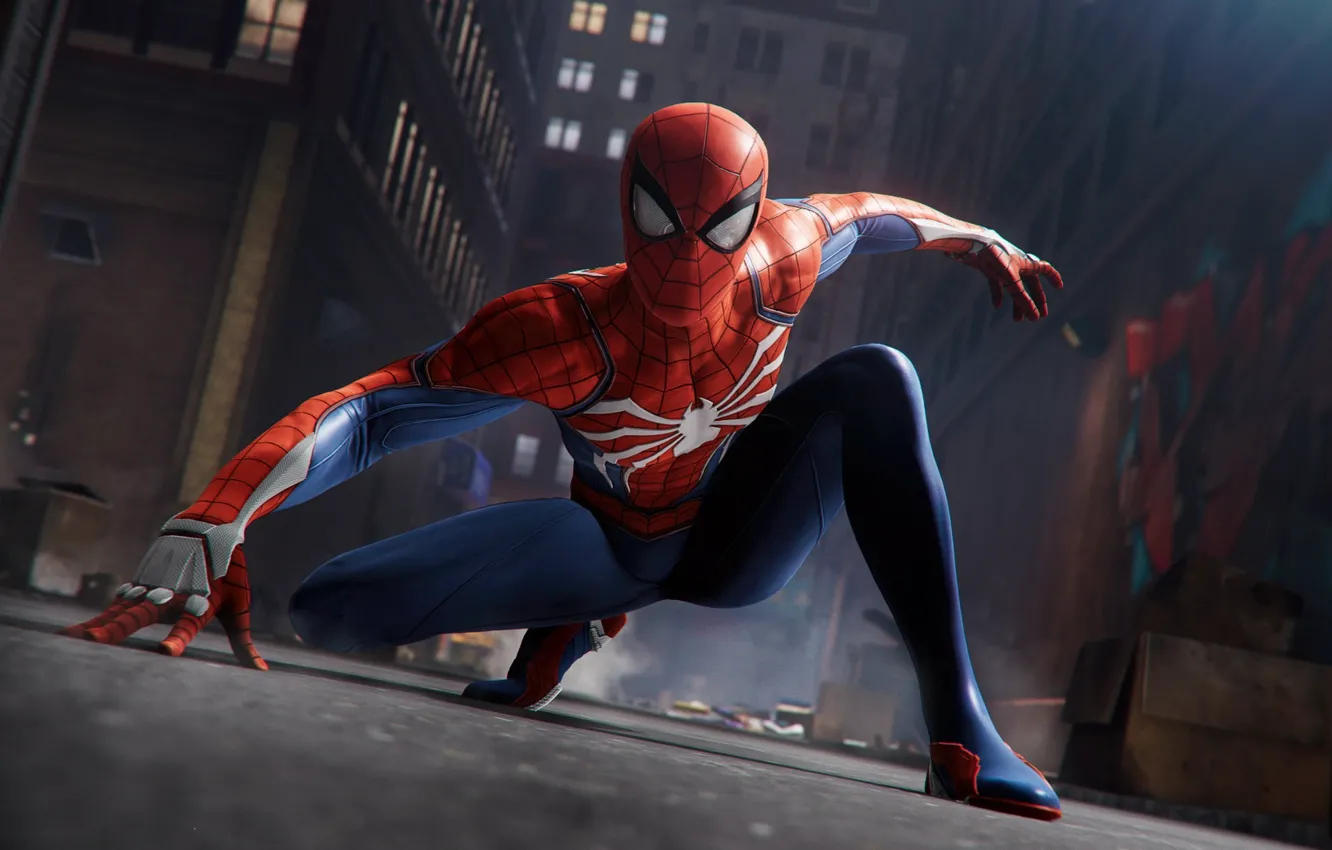 Фото обои человек-паук, spider-man, паук, spider, костюм, супергерой, человек паук, hero