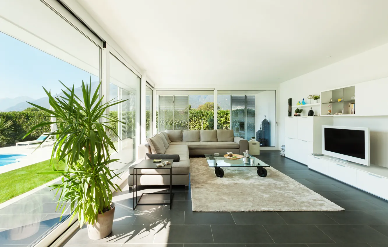 Фото обои интерьер, гостиная, living room, interior, стильный дизайн, stylish design, современные виллы, Modern villa