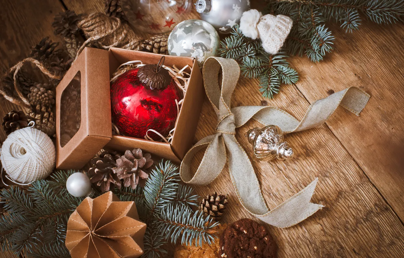 Фото обои украшения, шары, Рождество, Новый год, new year, Christmas, balls, wood